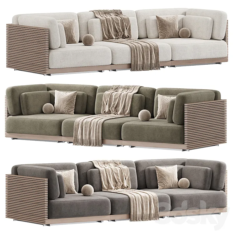Caicos Sofa 3 3D Model Free