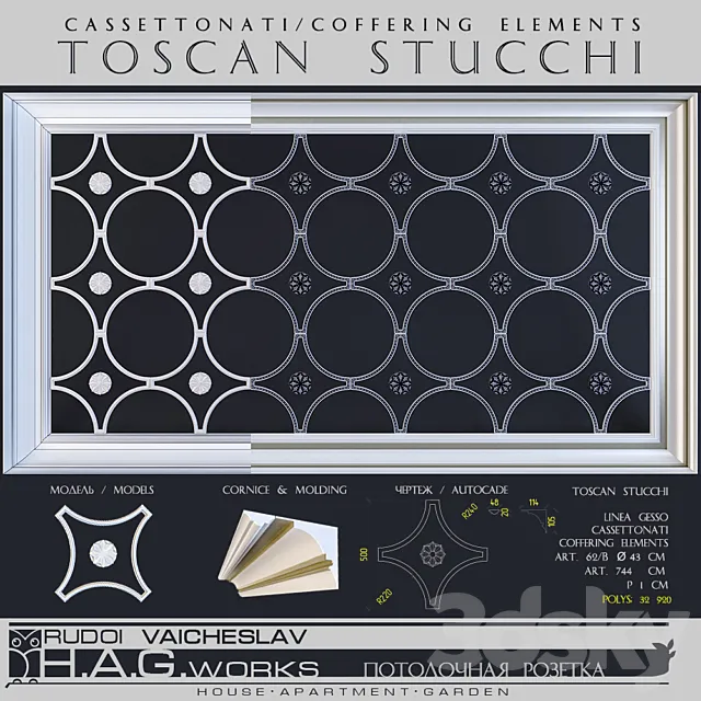 Caisson ceiling. Saisson 3DModel