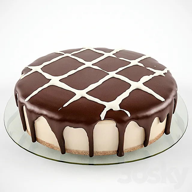 Cake "Bird's milk" 3D Model