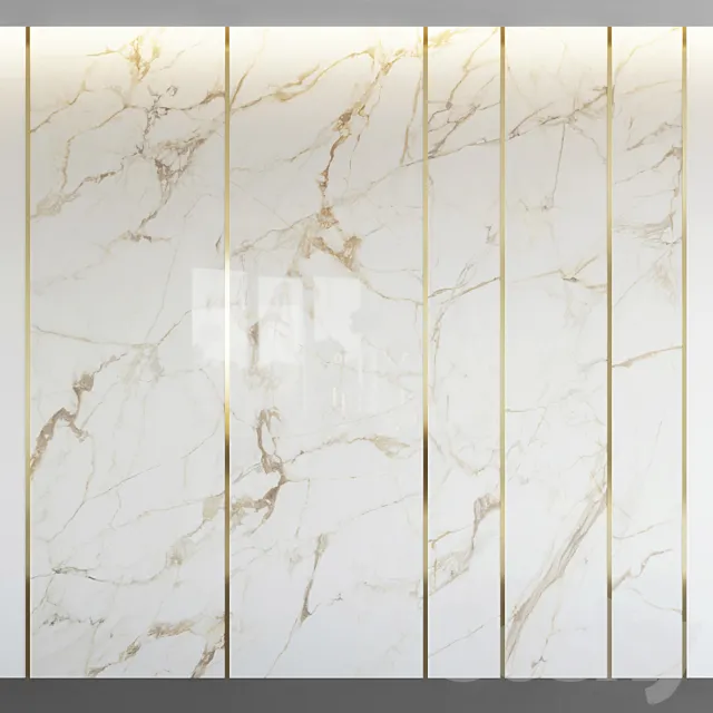 Calacatta Gold Wall Panel 3D Model