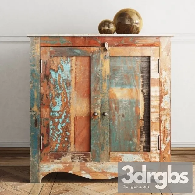 Calila Rustic Reclaimed Wood 3D Model Free