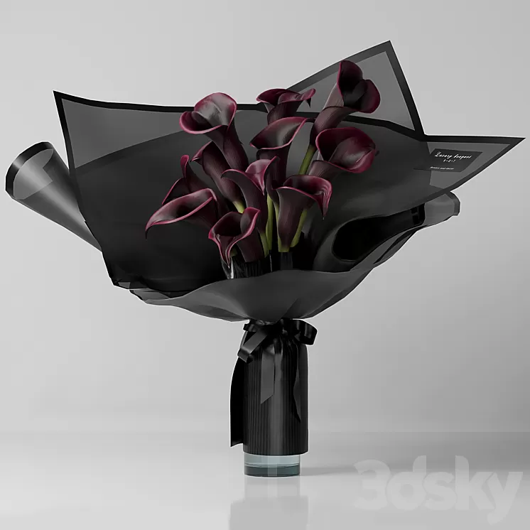 Calla bouquet 3D Model Free