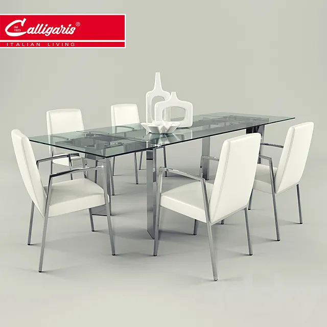 Calligaris _ Tower table. Amsterdam chair 3DModel