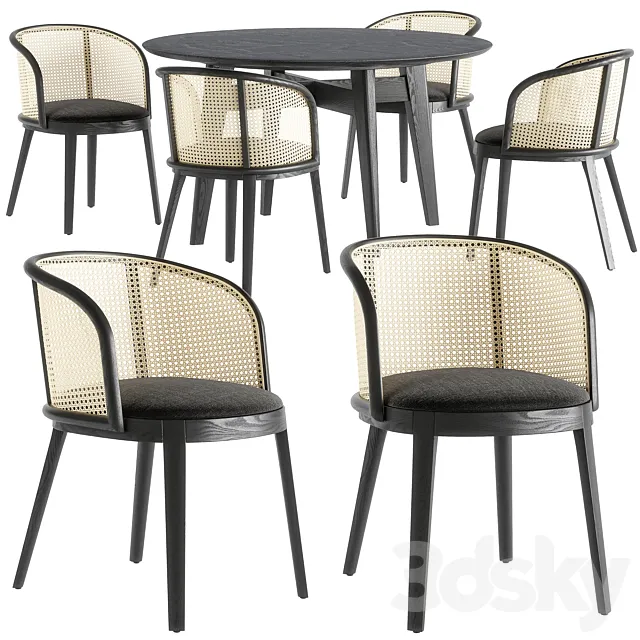 Calligaris adel chair set 3D Model