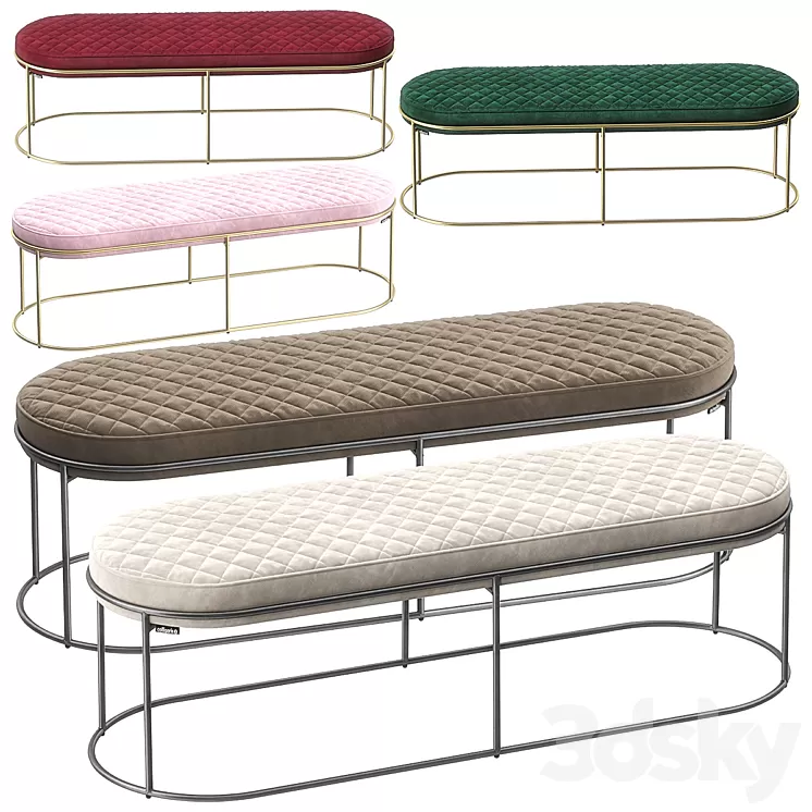 Calligaris atollo bench 3D Model