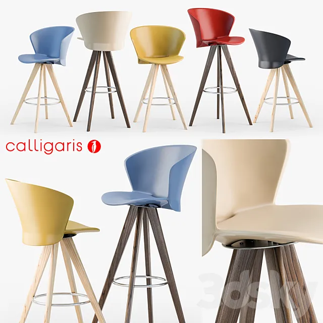 Calligaris Bahia w stool 3DModel