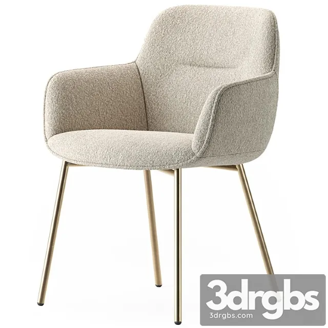 Calligaris Cocoon Metal Legs Armchair 3D Model Free