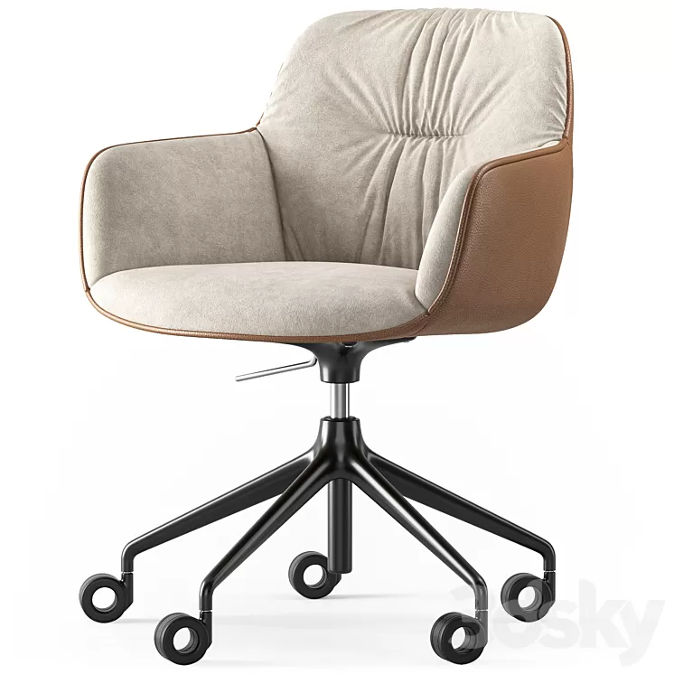 Calligaris Cocoon soft office chair 3D Model Free
