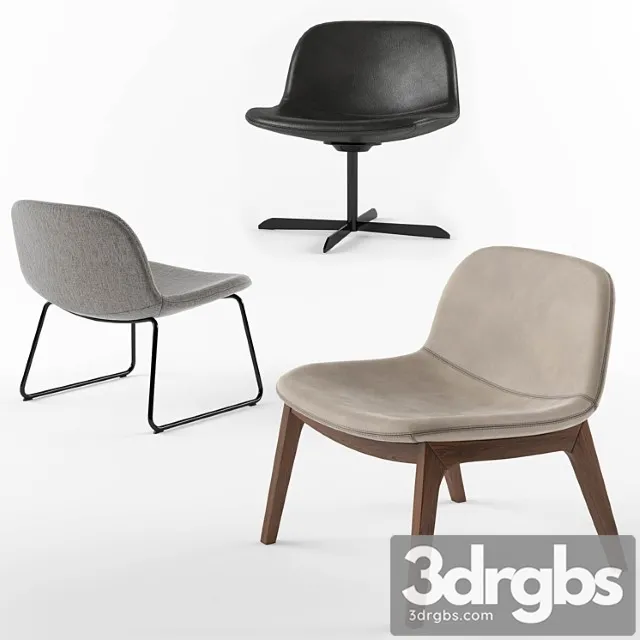 Calligaris college lounge chair 2 3D Model Free