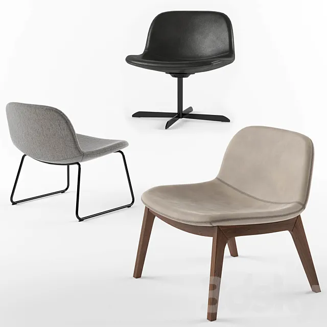 Calligaris college lounge chair 3D Model
