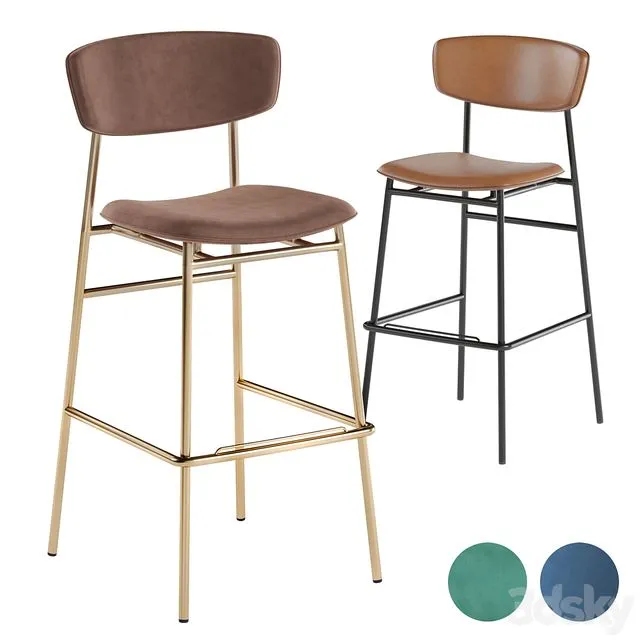 Calligaris Fifties barstool 3D Model