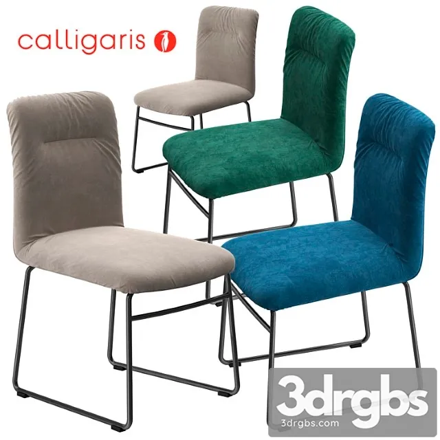 Calligaris greta chair metal base 2 3D Model Free