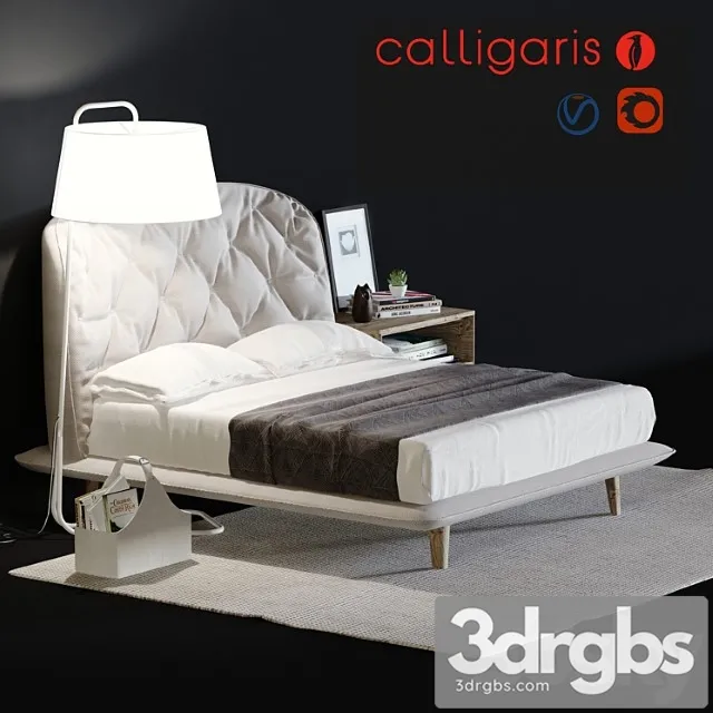 Calligaris hampton bed 2 3D Model Free