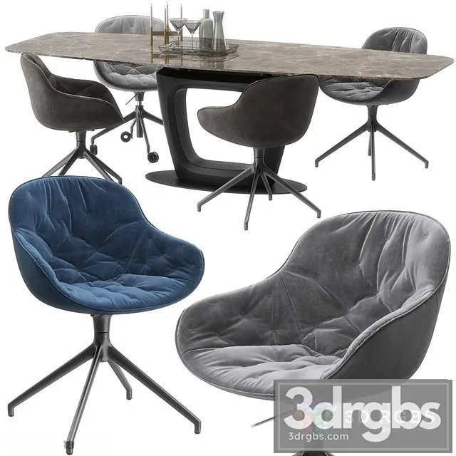 Calligaris Igloo Chair Set 3D Model Free