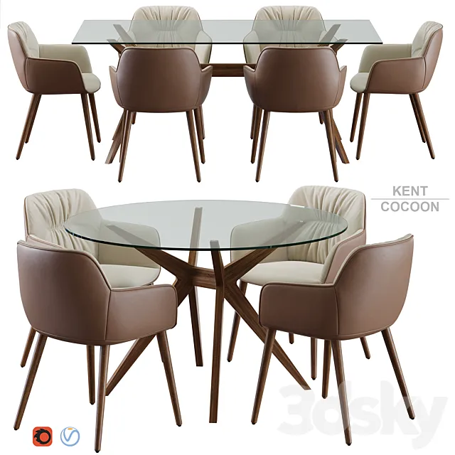 Calligaris kent+cocoon 3D Model