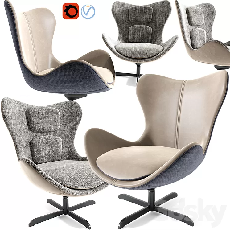 Calligaris lazy armchair 3D Model