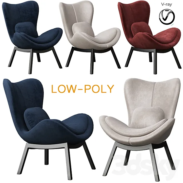 Calligaris Lazy Armchair (low poly) Free Download