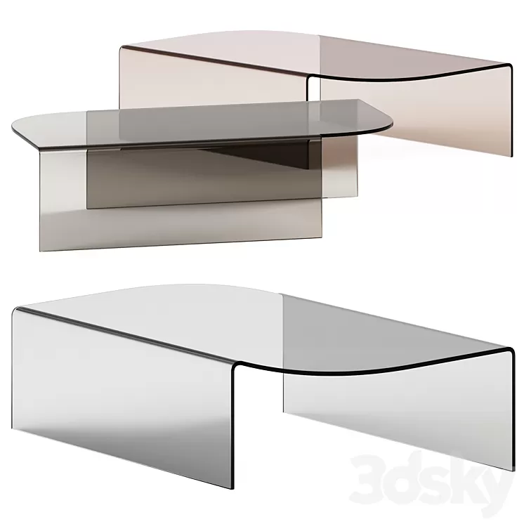 Calligaris Merian Coffee Table / Glass table 3D Model Free