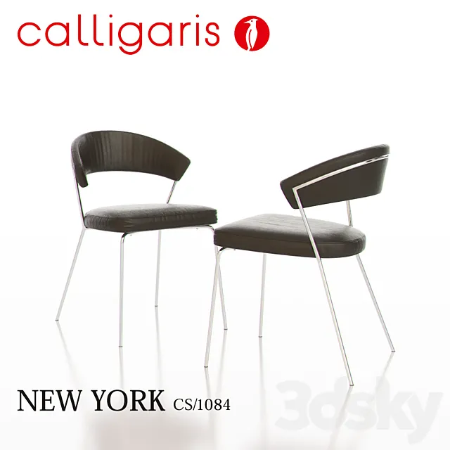 Calligaris NEW YORK Metal Chair CS1084 3D Model