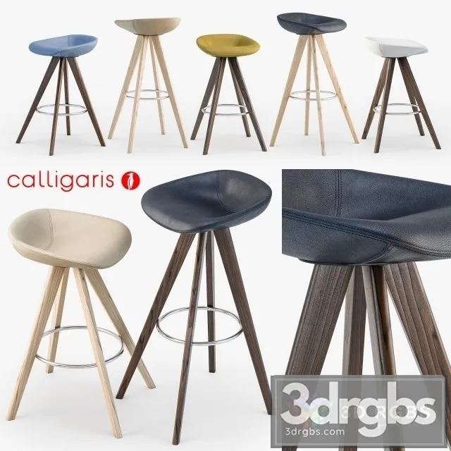 Calligaris Palm W Stool 3D Model Free