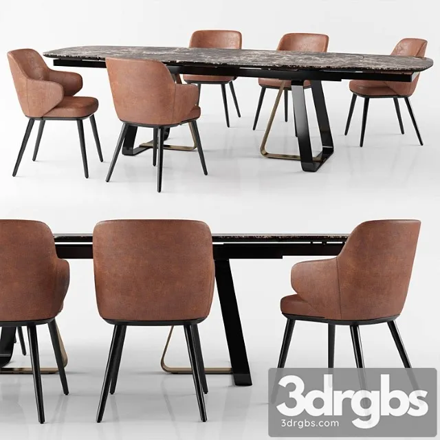 Calligaris Sunshine Tavalo Table Foyer Chair 3D Model Free