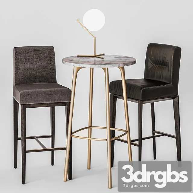 Calligaris tosca bar chair 2 3D Model Free