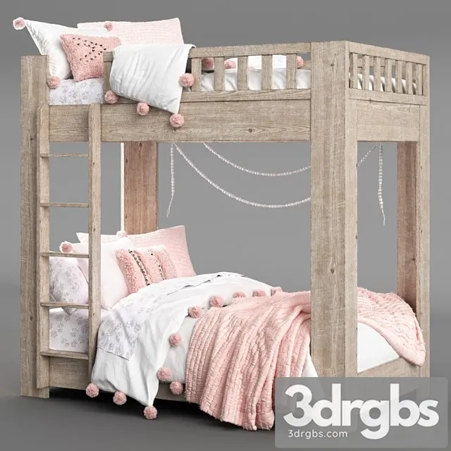 Callum Bunk Bed Restoration Hardware 3D Model Free