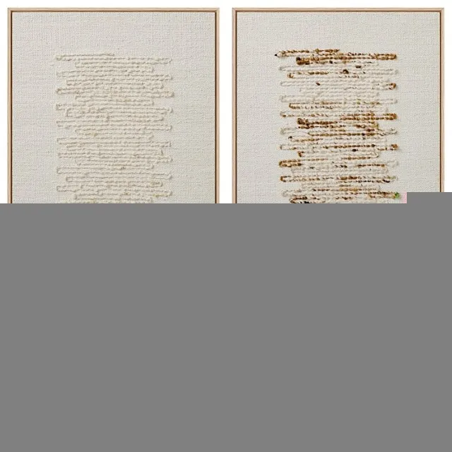 Calm Linen Textural Neutral Wall Art C 828 3D Model Free