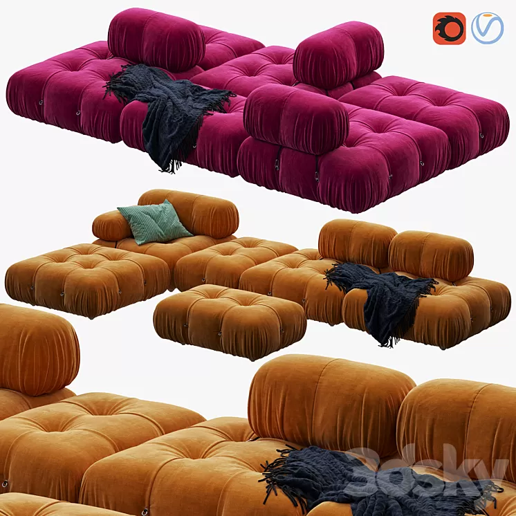 Camaleonda Sofa by B&b Italia 3D Model Free