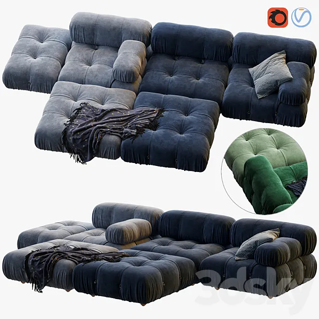 Camaleonda Sofa by B&b Italia 3D Model