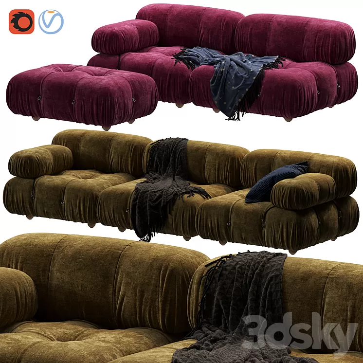 Camaleonda Sofa by B&b Italia 3D Model Free