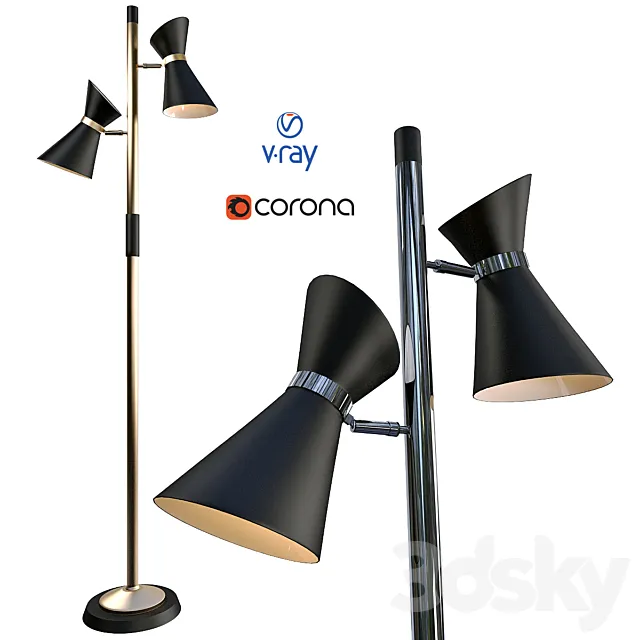 CAMERON. floor lamp model from Dainolite. USA. 3DModel