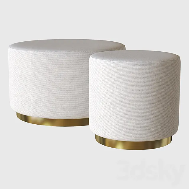 Cami pouf hamilton conte 3D Model