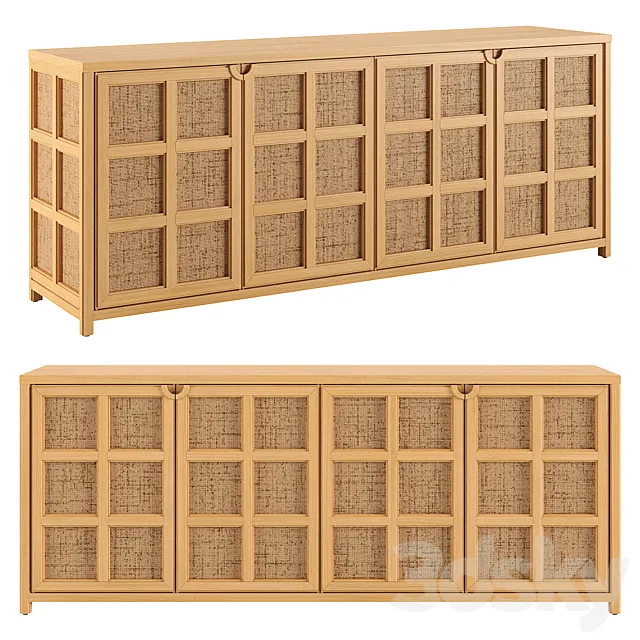 Campagna Storage Media Console 3D Model