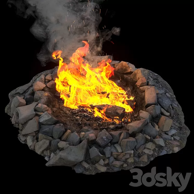 Campfire 01 3D Model