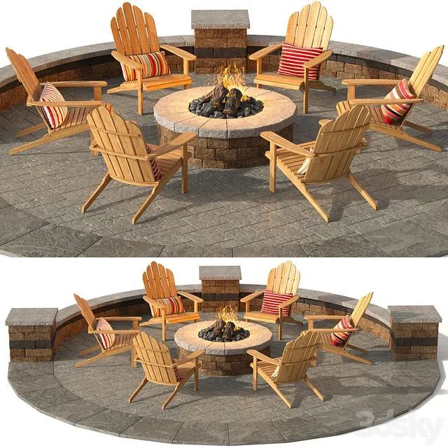 Campfire place 4 3D Model