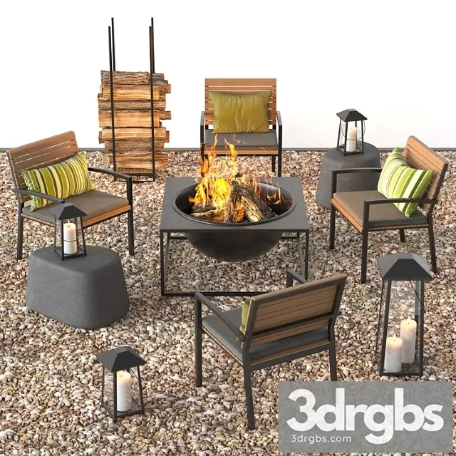 Campfire resting place 3 2 3D Model Free