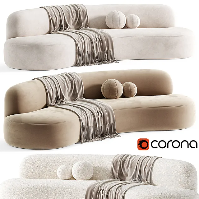 Canapé 280 Sofa modern By PIERRE AUGUSTIN ROSE 3D Model