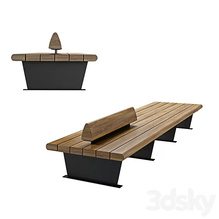 Canape  bench 3D Model