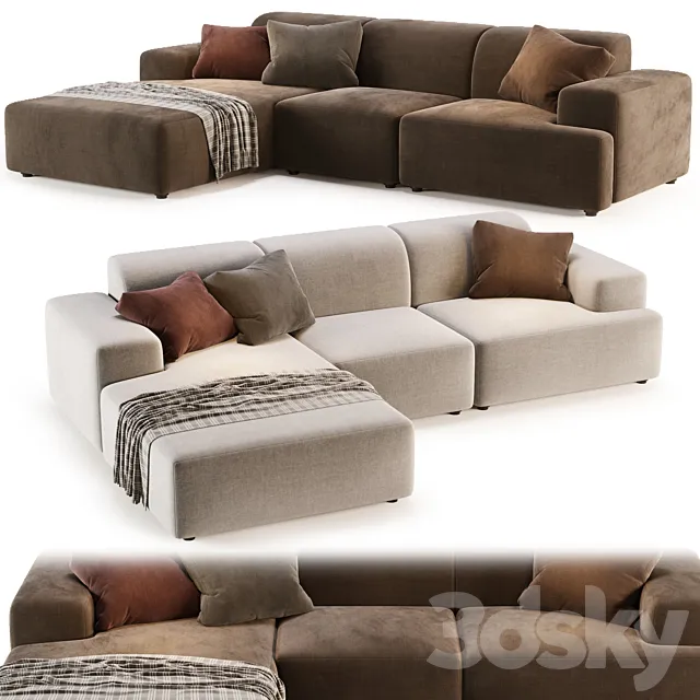 Canape Melva by Westwing Collection 3D Model