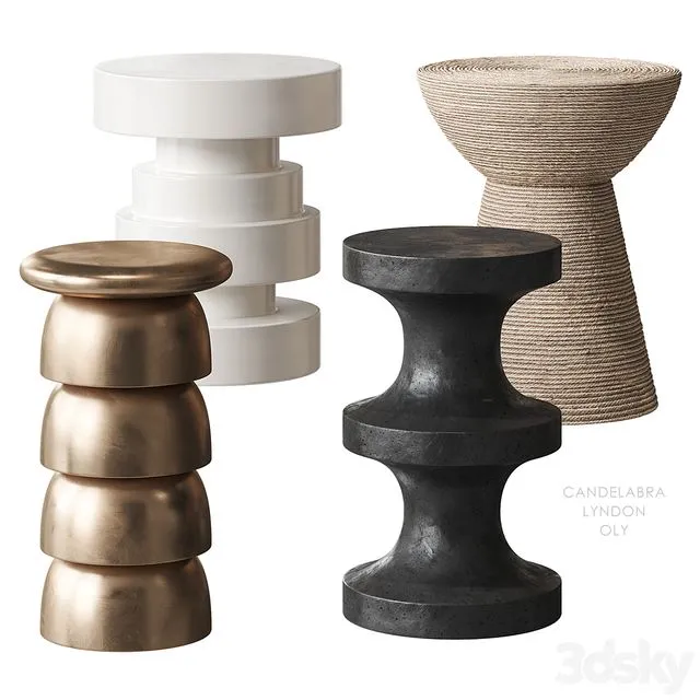 Candelabra Lyndon Oly table 3D Model