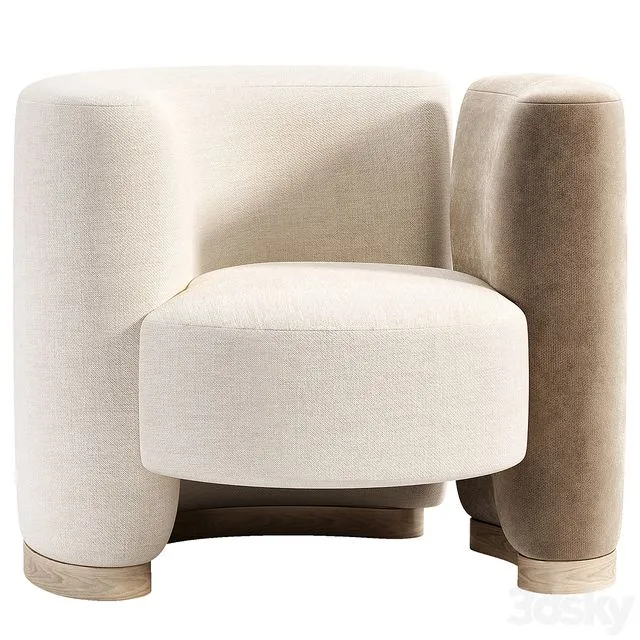 Candelaria Contemporary Armchair 3D Model