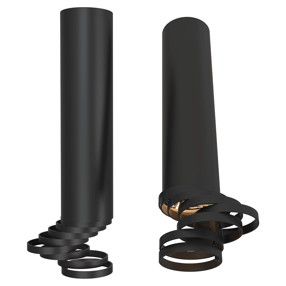 Candellux Lighting - Ceiling lamp Black Tube with adjustable rings 3D Model