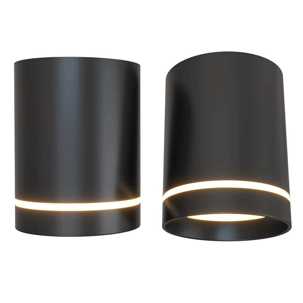 Candellux Lighting - Ceiling lamp Tuba black 15W 3D Model