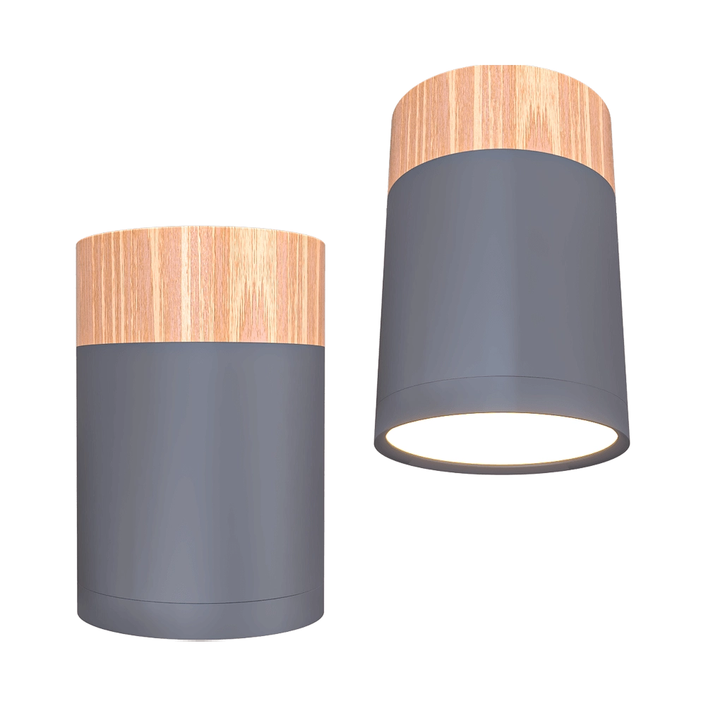 Candellux Lighting - Gray and wooden ceiling lamp Tube 2284262 3D Model