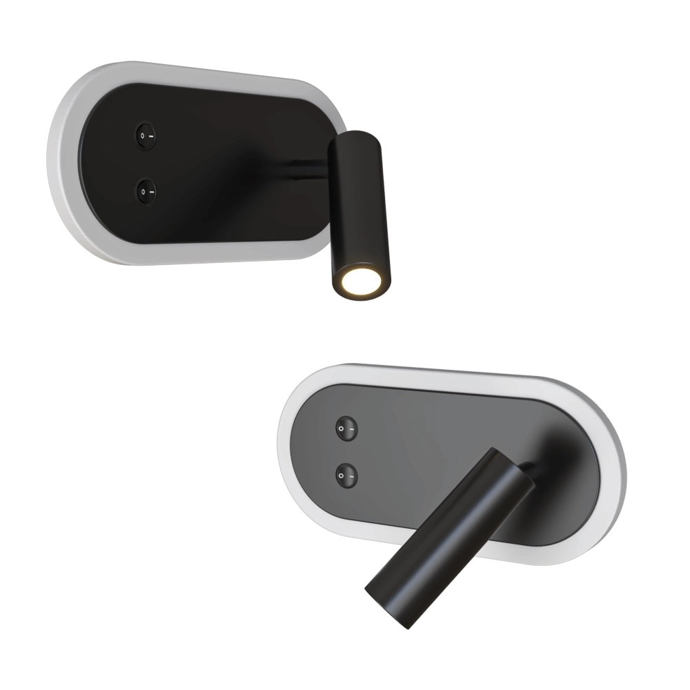 Candellux Lighting - Wall lamp LED reading  matte black 3D Model