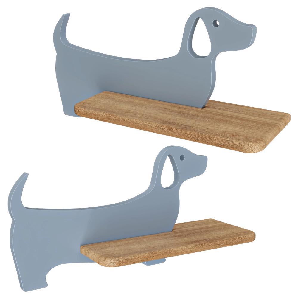 Candellux Lighting - Wall lamp shelf Blue Dog 21-02976 3D Model