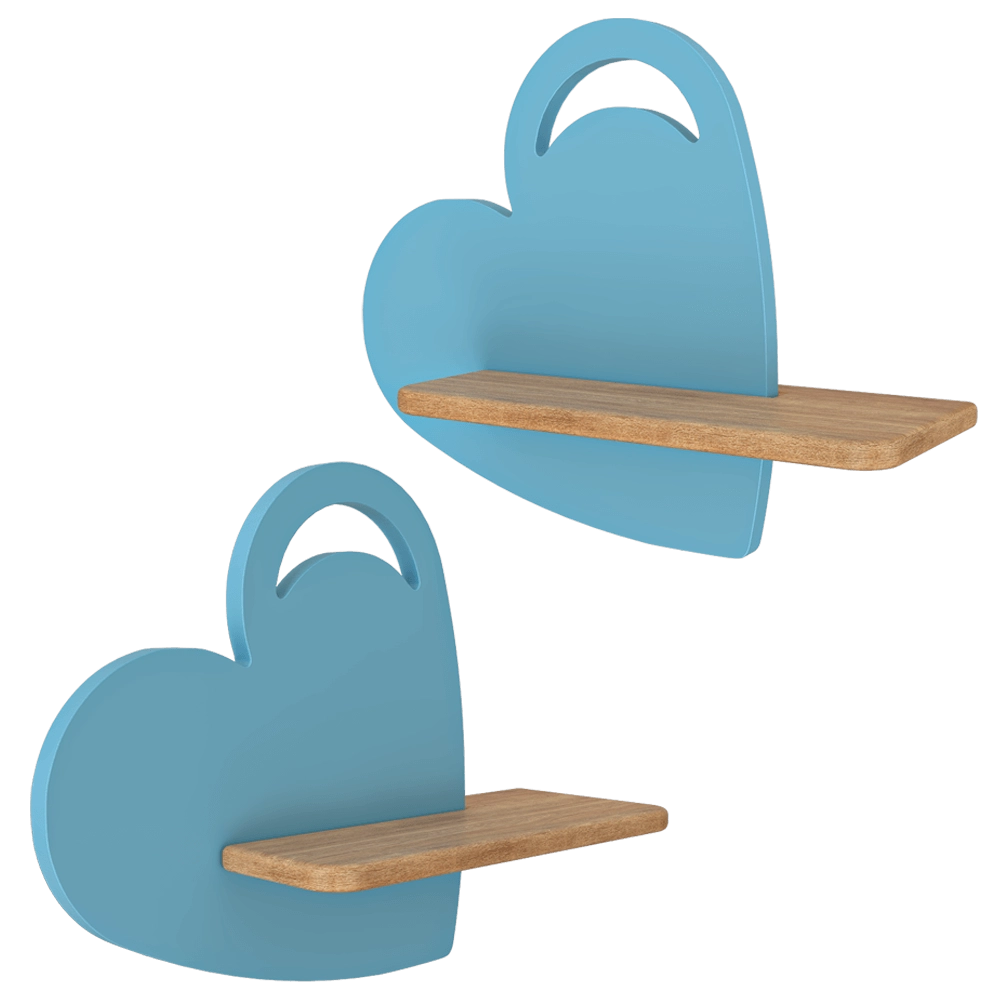 Candellux Lighting - Wall lamp shelf blue Heart 3D Model