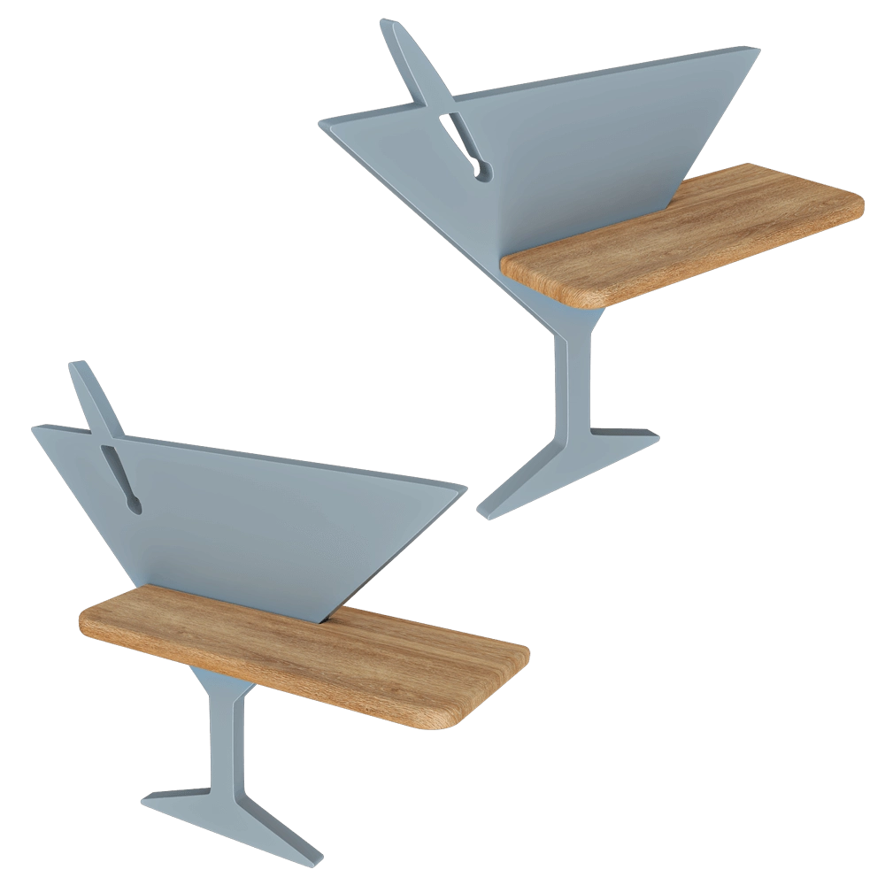 Candellux Lighting - Wall lamp shelf Blue Piccolo 21-03560 3D Model