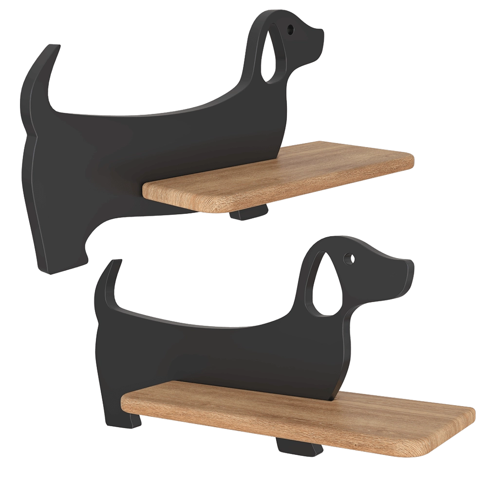 Candellux Lighting - Wall lamp shelf Children's black Dog 3D Model